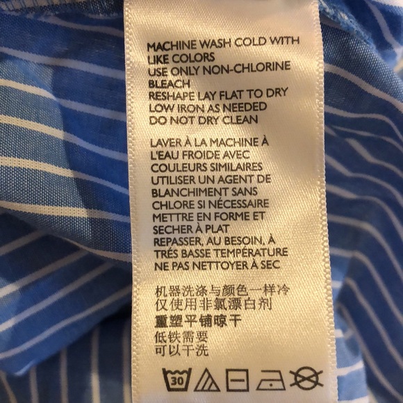 NWT UO • La Petite Blue Striped Babydoll Dress - S - Picture 12 of 12